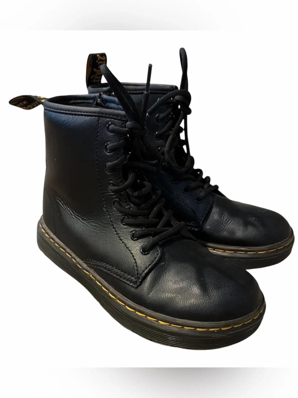 Dr. Martens 1460 Youth Lace-Up Boots – Black Leather – Size 2